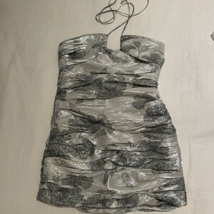 Zara disco shimmery mini dress